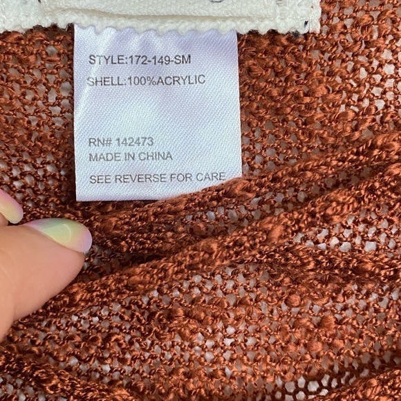 Grace & Lace Sheer Rust Sleeveless Top - Picture 4 of 6